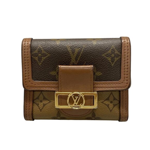 Auth LOUIS VUITTON Portefeiulle Dauphine Compact M68725 Monogram Reverse CA3240 - Picture 1 of 11